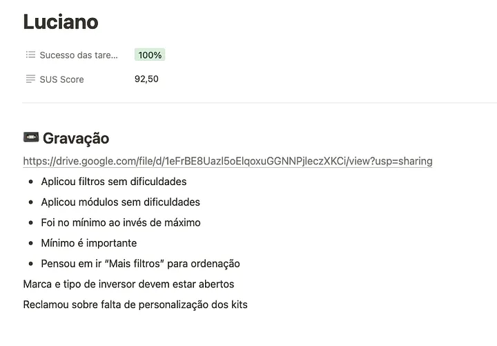Interface da loja Solfácil